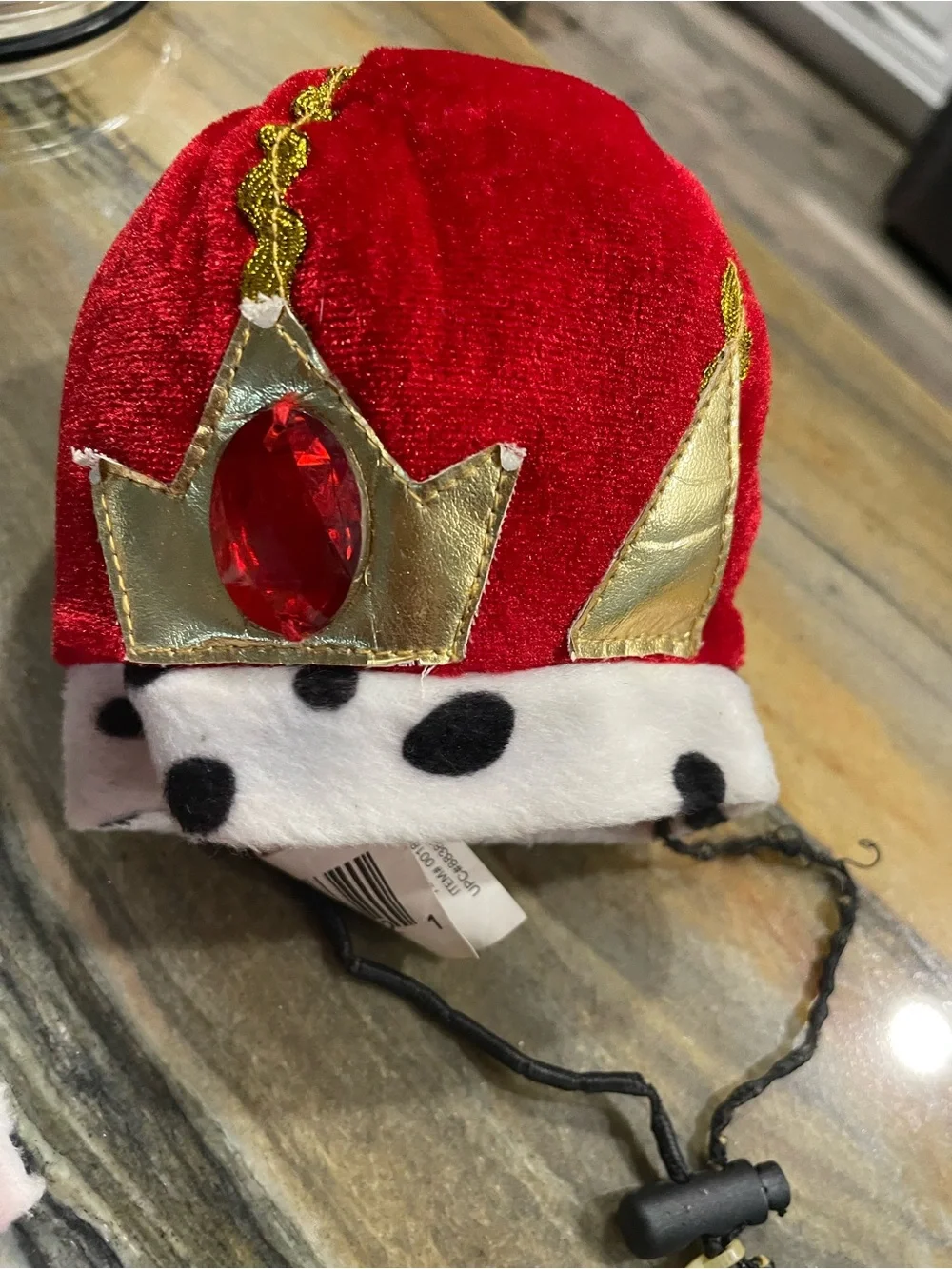 Pet Royal King Costume Crown Hat and cape Red Gold XS